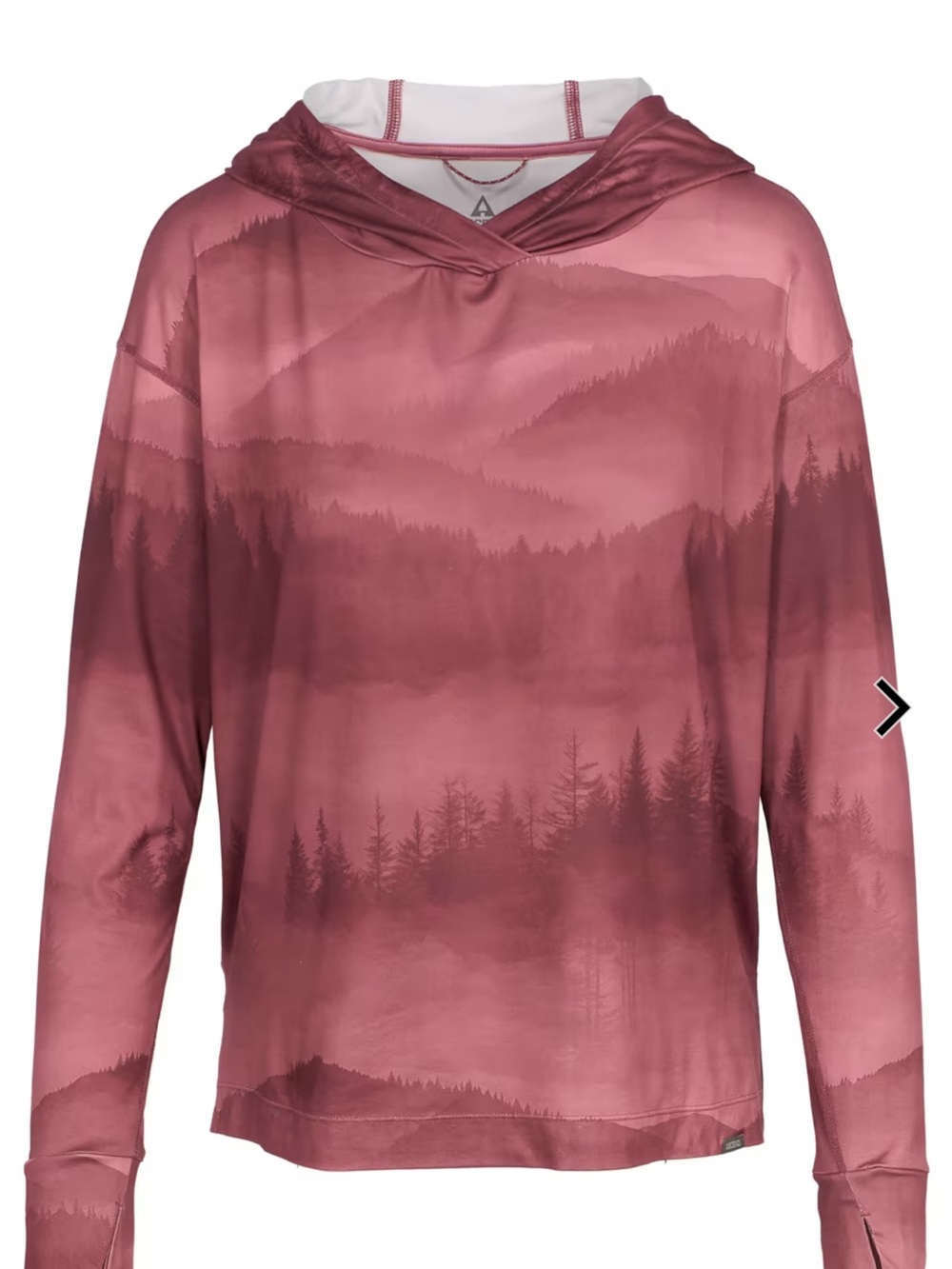 Ascend Evolve Performance Long-Sleeve Hoodie - Misty Mountain Renaissance Red